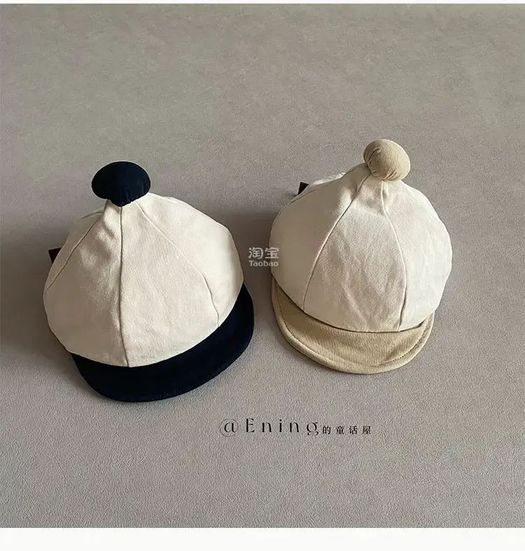 Baby Bean Hat Cotton Linen Spring Autumn Small — feature 9