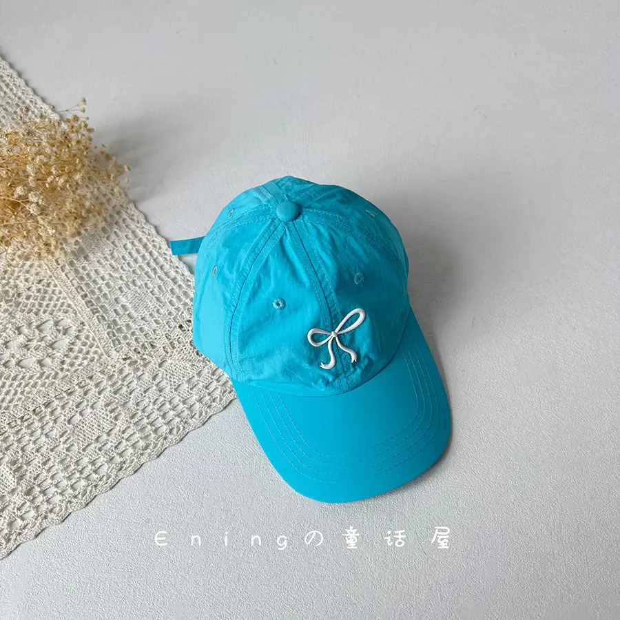 Pink Bow Baseball Cap for Girls & Babies Summer Sunscreen Cap - Image 7