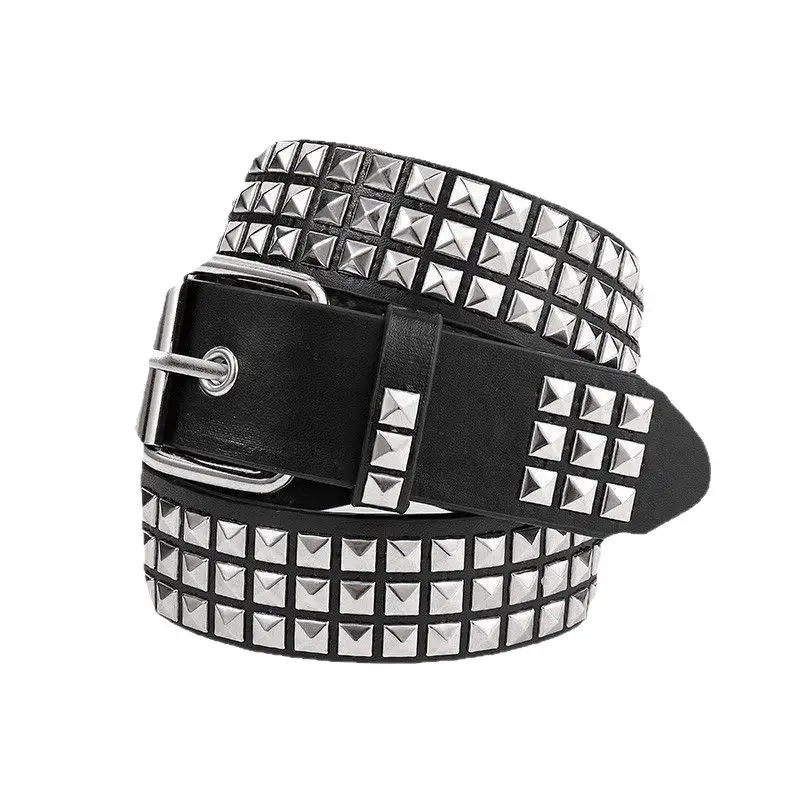 Purple Beaded Rivet Belt for Women - Image 12