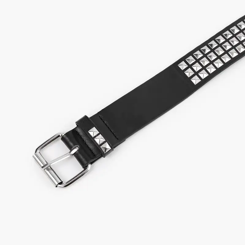 Purple Beaded Rivet Belt for Women — feature 5