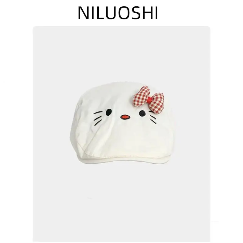Cute Bowknot Cat Hat Women Spring Summer Japanese All-match - Image 5