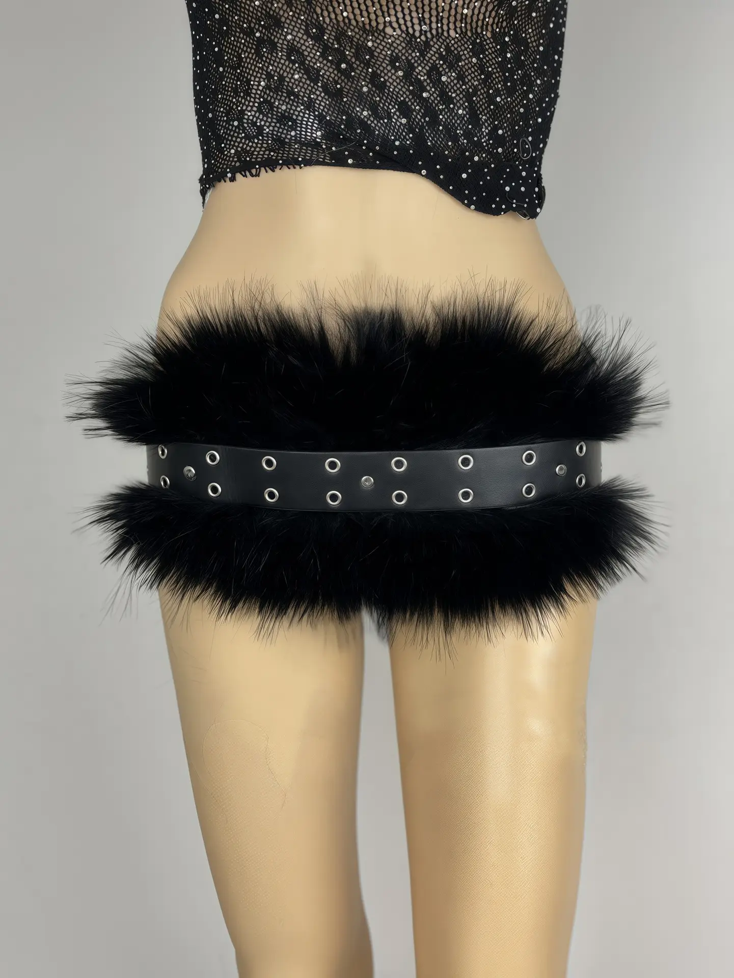 New Rabbit Fur Belt for Women Europe America Cross Border — feature 27