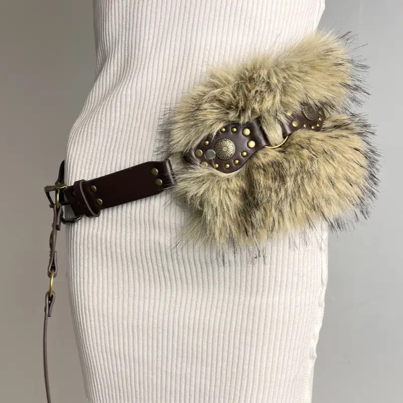 New Rabbit Fur Belt for Women Europe America Cross Border — feature 41
