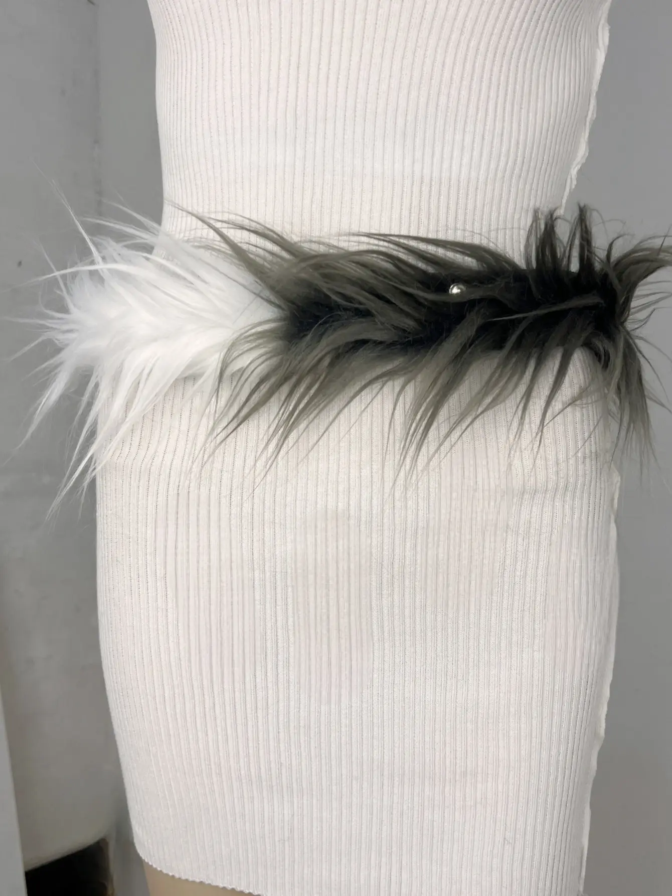 New Rabbit Fur Belt for Women Europe America Cross Border — feature 50