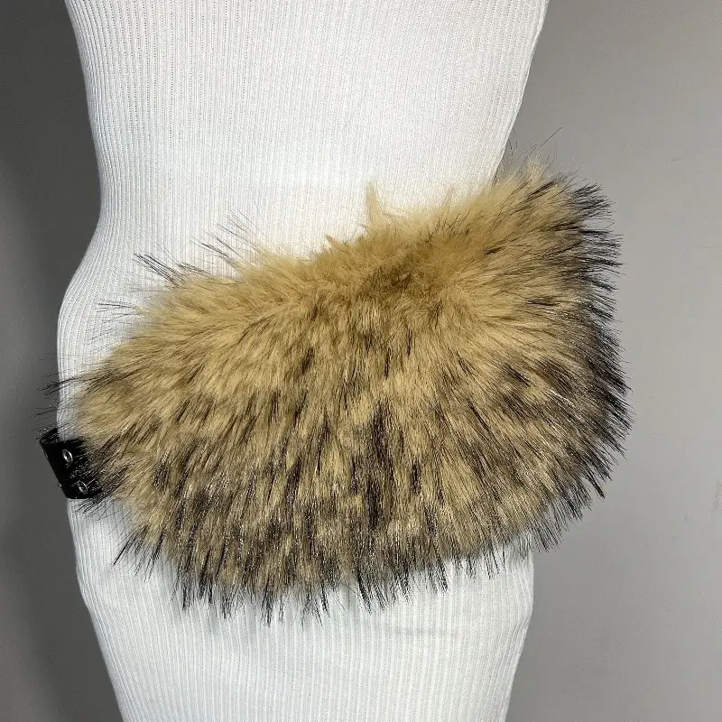 New Rabbit Fur Belt for Women Europe America Cross Border