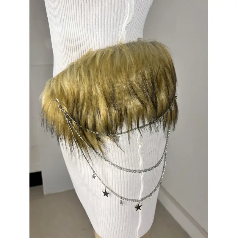 New Rabbit Fur Belt for Women Europe America Cross Border