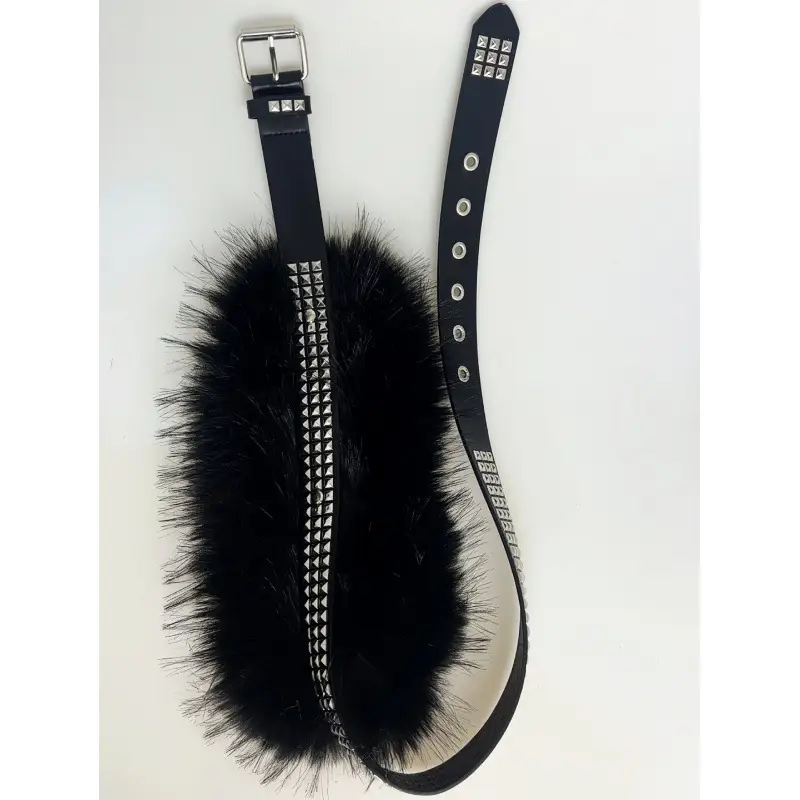 New Rabbit Fur Belt for Women Europe America Cross Border