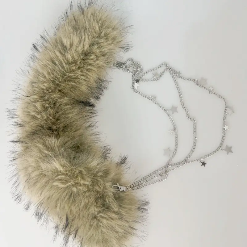 New Rabbit Fur Belt for Women Europe America Cross Border