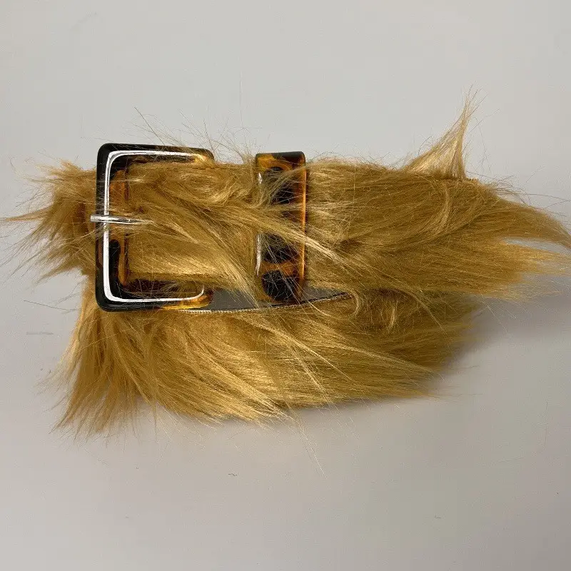 New Rabbit Fur Belt for Women Europe America Cross Border