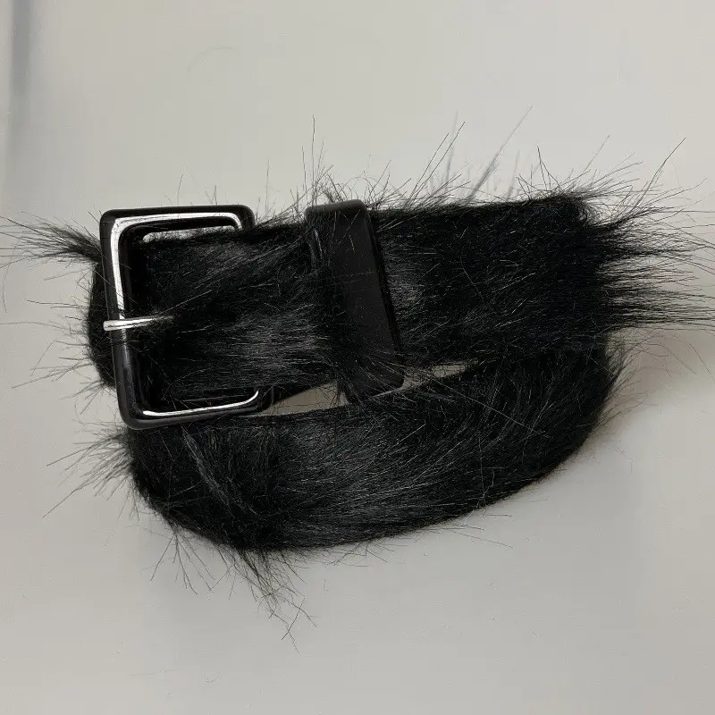 New Rabbit Fur Belt for Women Europe America Cross Border