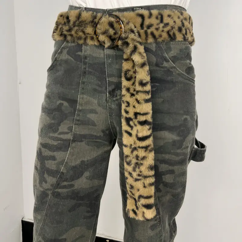 New Rabbit Fur Belt for Women Europe America Cross Border