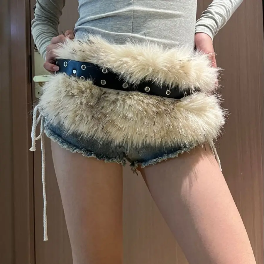 New Furry Belt for Women European American Cross Border Hot Selling Sexy Girdle Wide Belt - Image 21