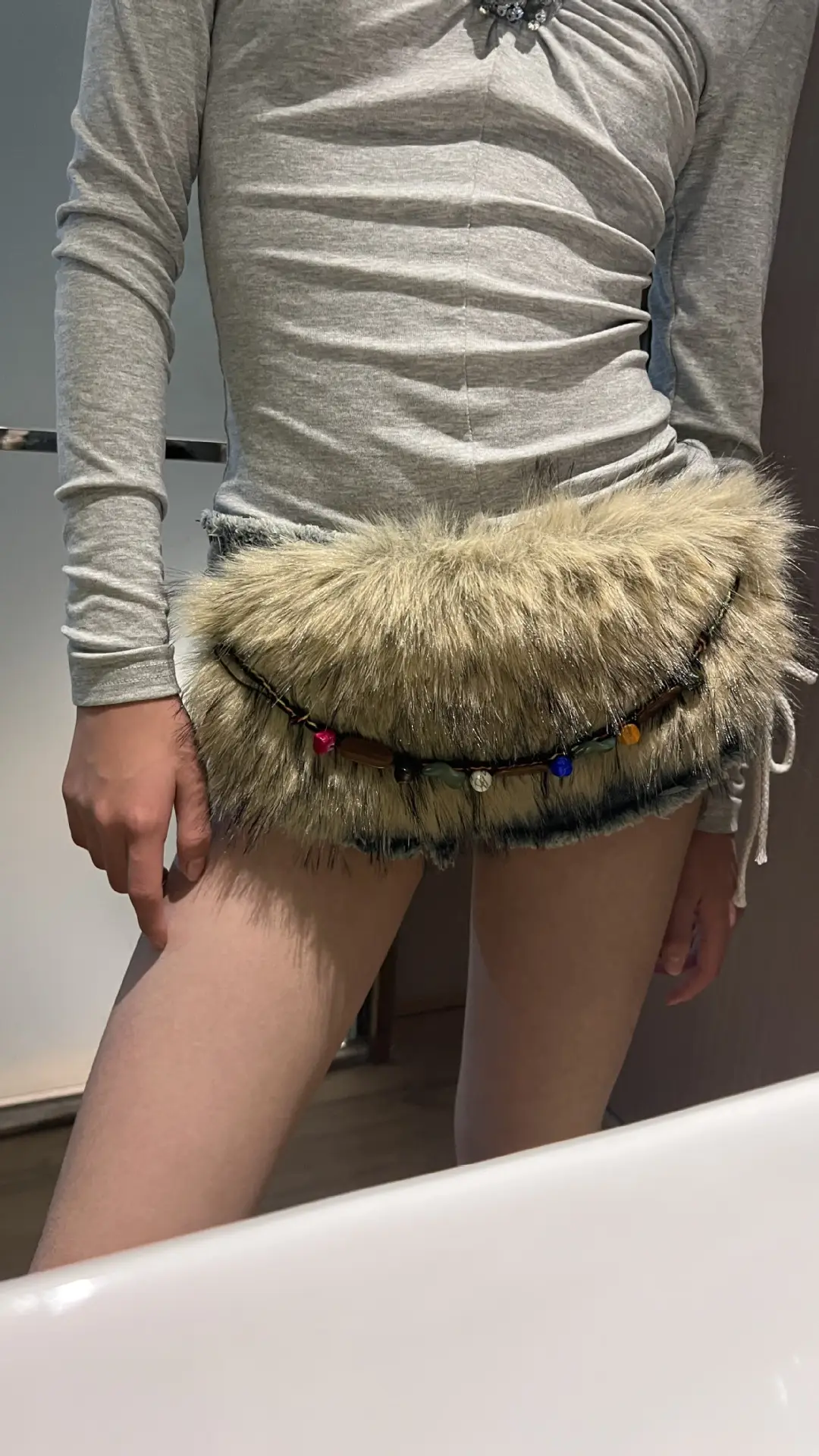 New Furry Belt for Women European American Cross Border Hot Selling Sexy Girdle Wide Belt - Image 2