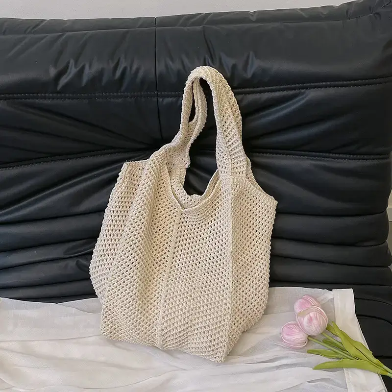 Women's Cotton Lazy Bag Large Capacity White — feature 25