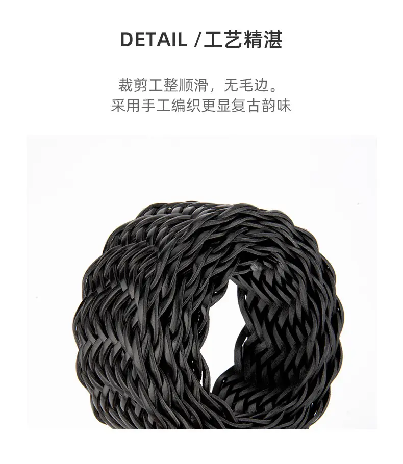 Women's Non-Perforated Woven Belt in Multiple Colors — feature 7