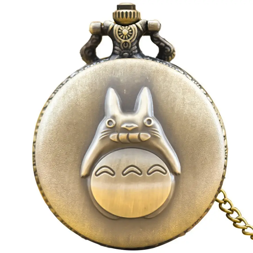 European Retro Classic Pocket Watch with Totoro Design