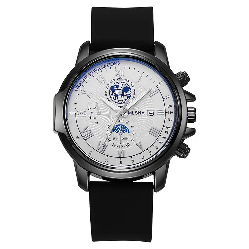 Men's Luminous Quartz Watch with Compass & Calendar — feature 1