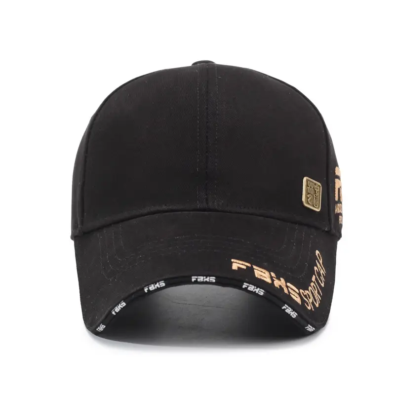 Men's Black Embroidered Baseball Cap Sport Cap - Image 7