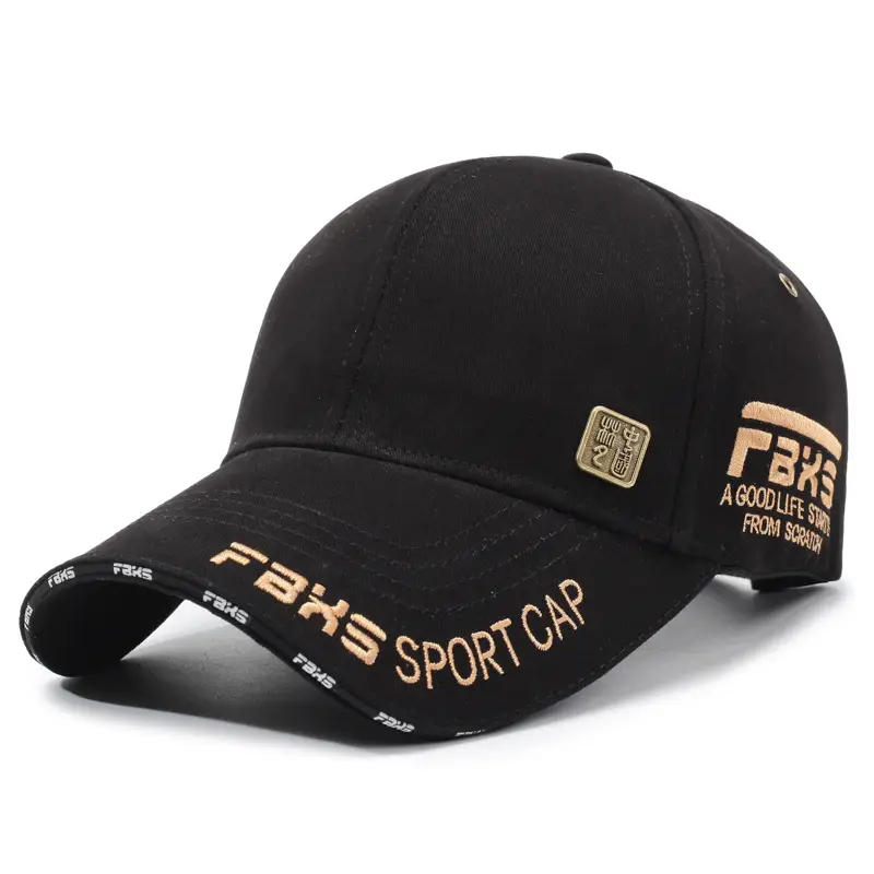 Men's Black Embroidered Baseball Cap Sport Cap - Image 10