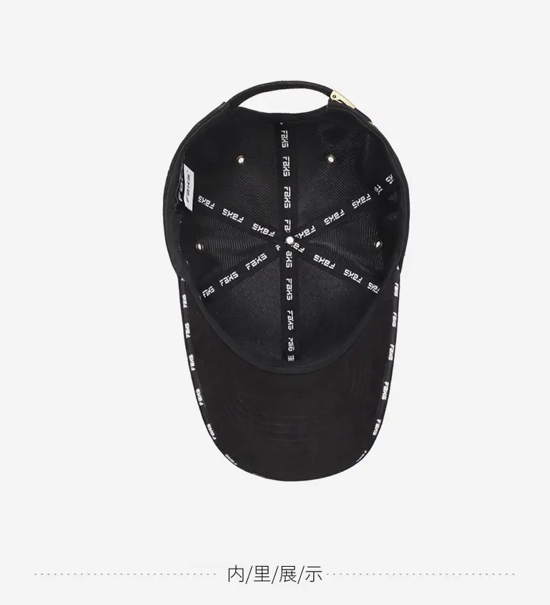 Men's Black Embroidered Baseball Cap Sport Cap — feature 14