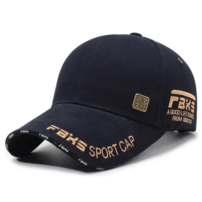 Men's Black Embroidered Baseball Cap Sport Cap - Image 3