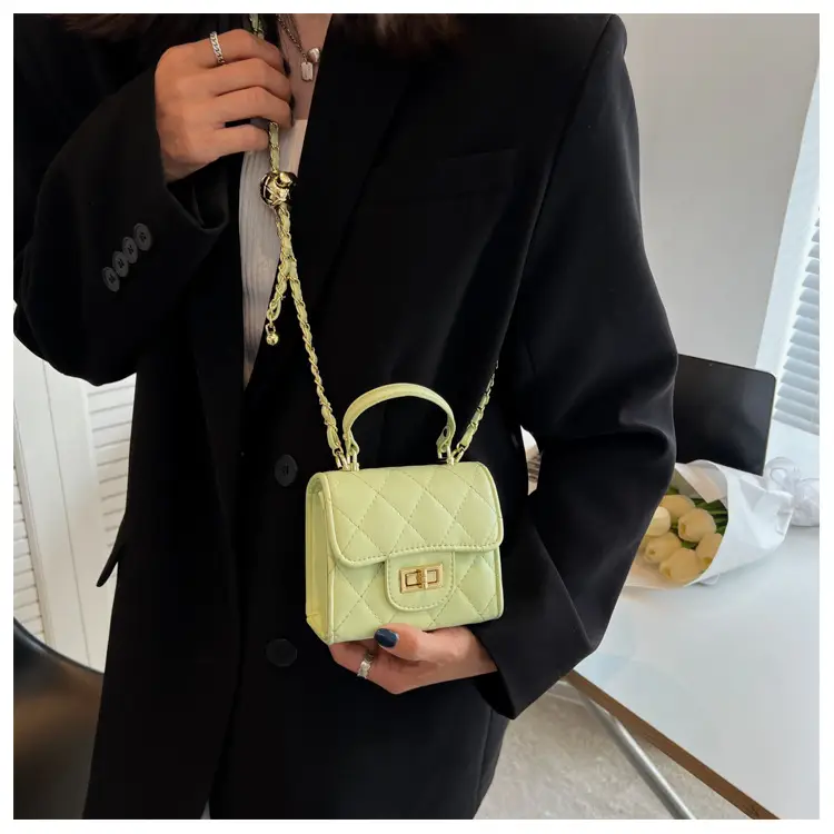 Black Quilted Chain Shoulder Bag for Women — feature 13