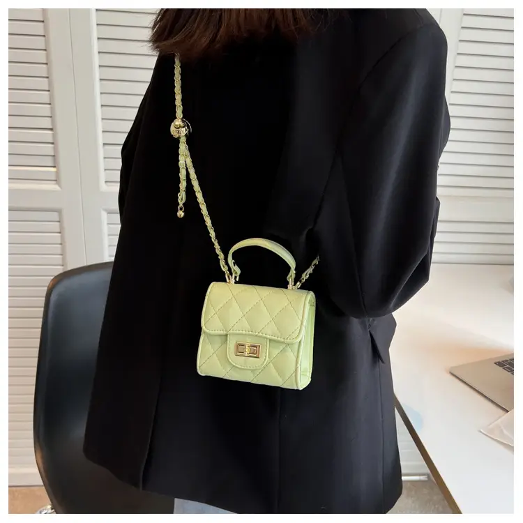 Black Quilted Chain Shoulder Bag for Women — feature 14