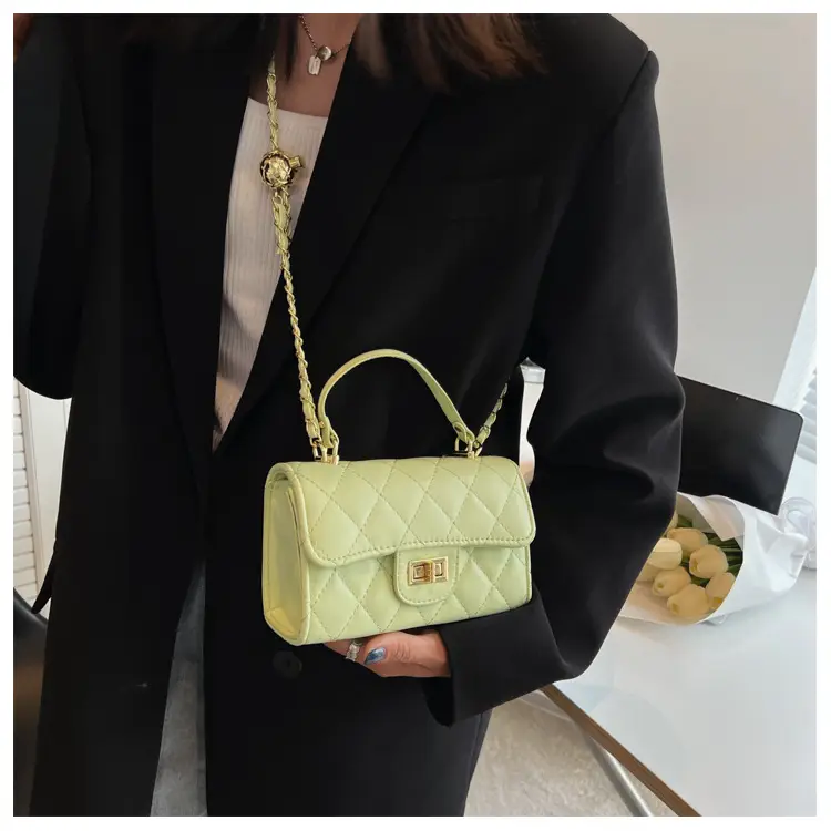Black Quilted Chain Shoulder Bag for Women — feature 16