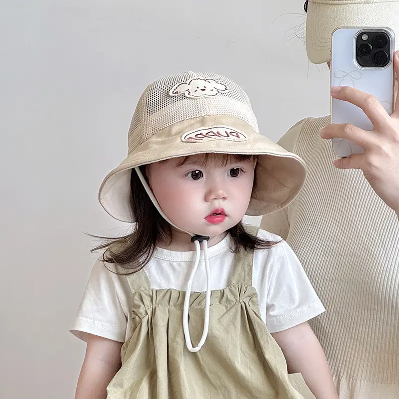 Baby Sun Hat with Big Brim Mesh Cap - Image 5
