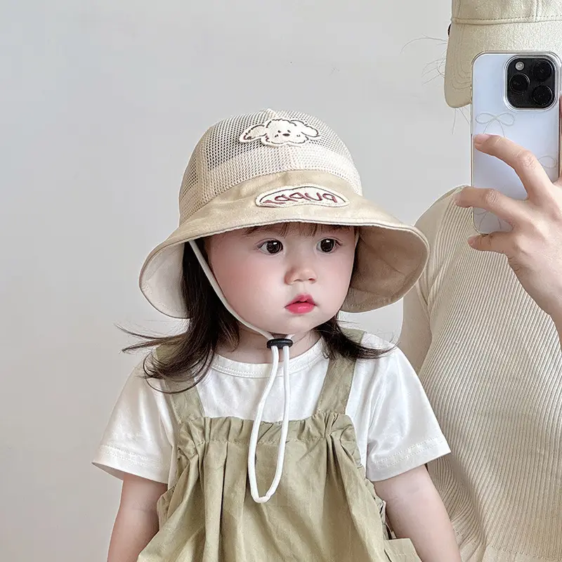 Baby Sun Hat with Big Brim Mesh Cap — feature 1