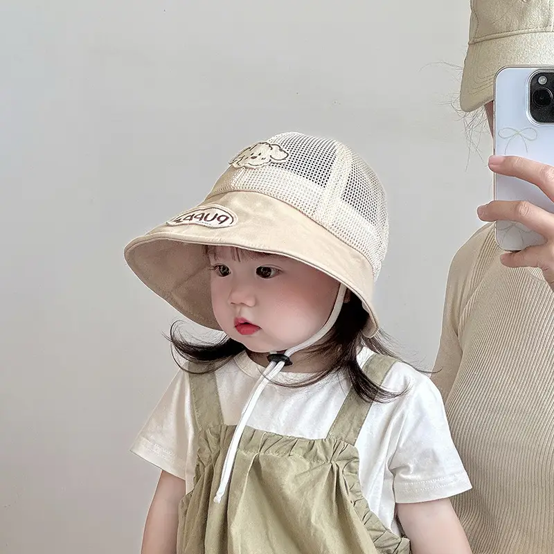 Baby Sun Hat with Big Brim Mesh Cap — feature 3