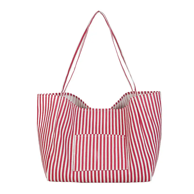 Red Striped Women's Hand Tote Bag 2025 Spring New Arrival - Image 9