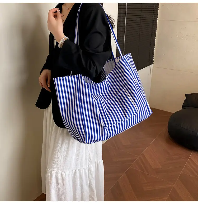Red Striped Women's Hand Tote Bag 2025 Spring New Arrival — feature 11