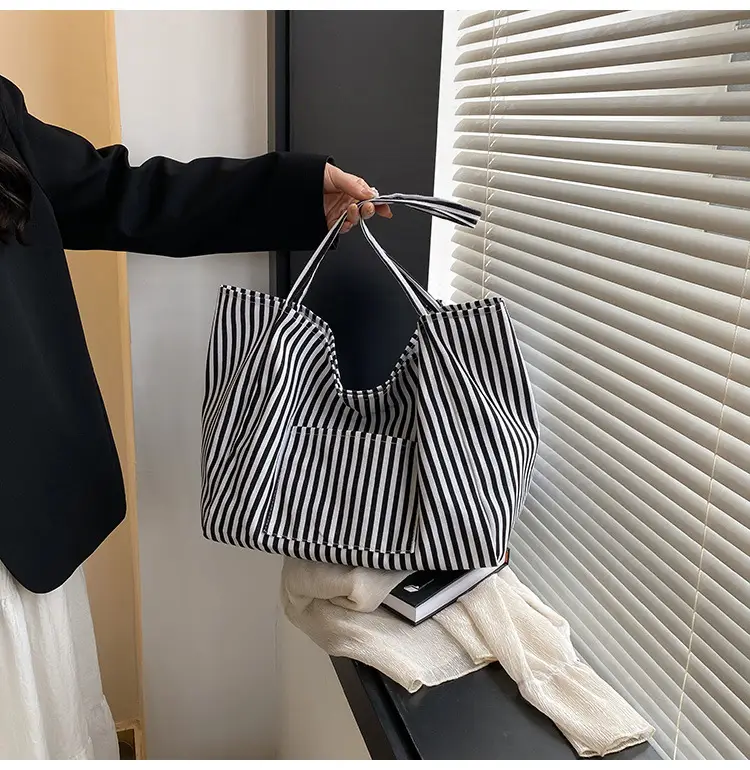 Red Striped Women's Hand Tote Bag 2025 Spring New Arrival — feature 18