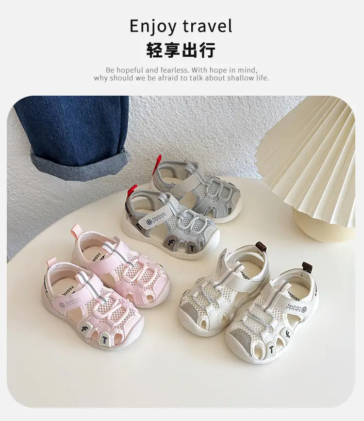 Baby Toddler Sandals 2026 Grey Non-Slip Soft-Soled — feature 1