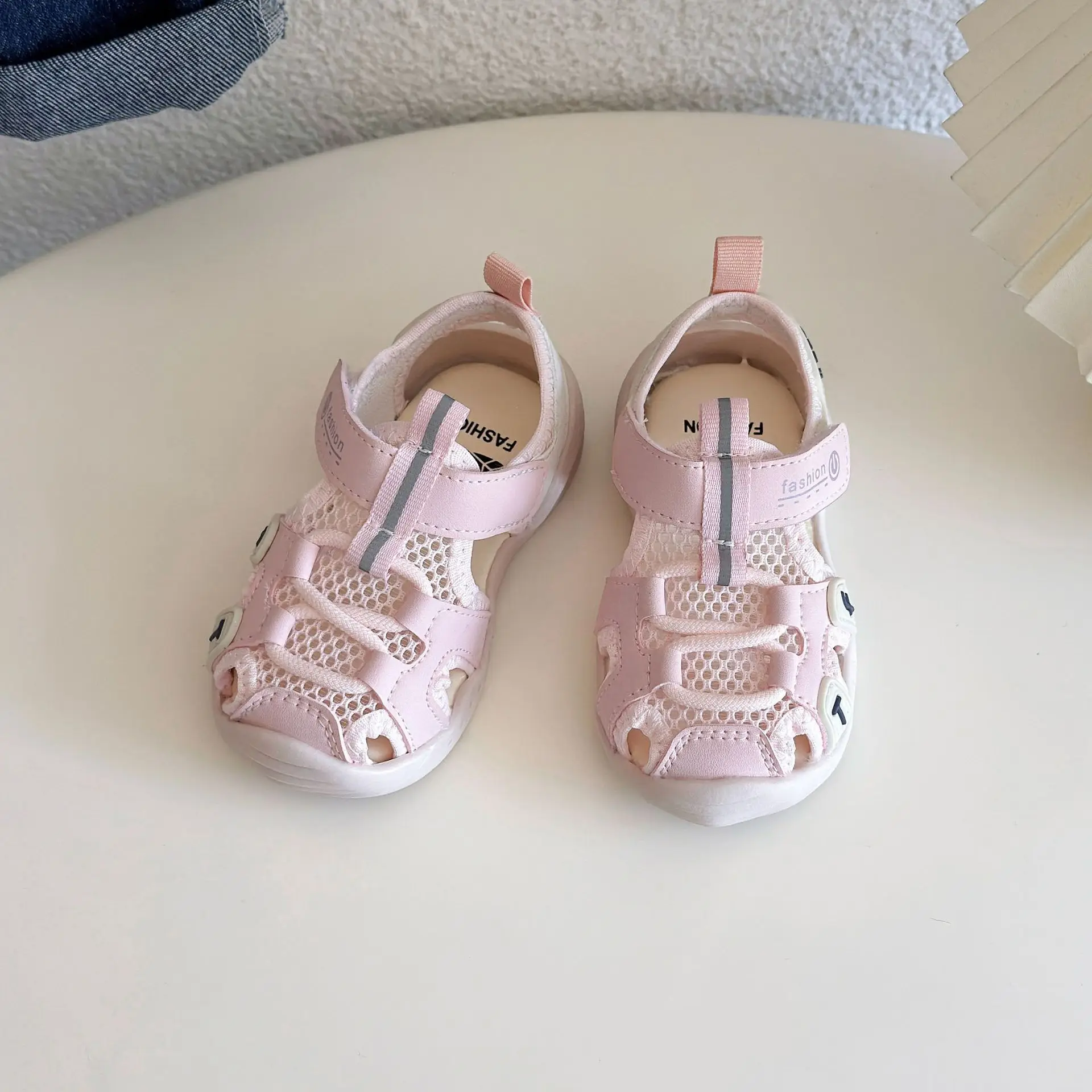 Baby Toddler Sandals 2026 Grey Non-Slip Soft-Soled