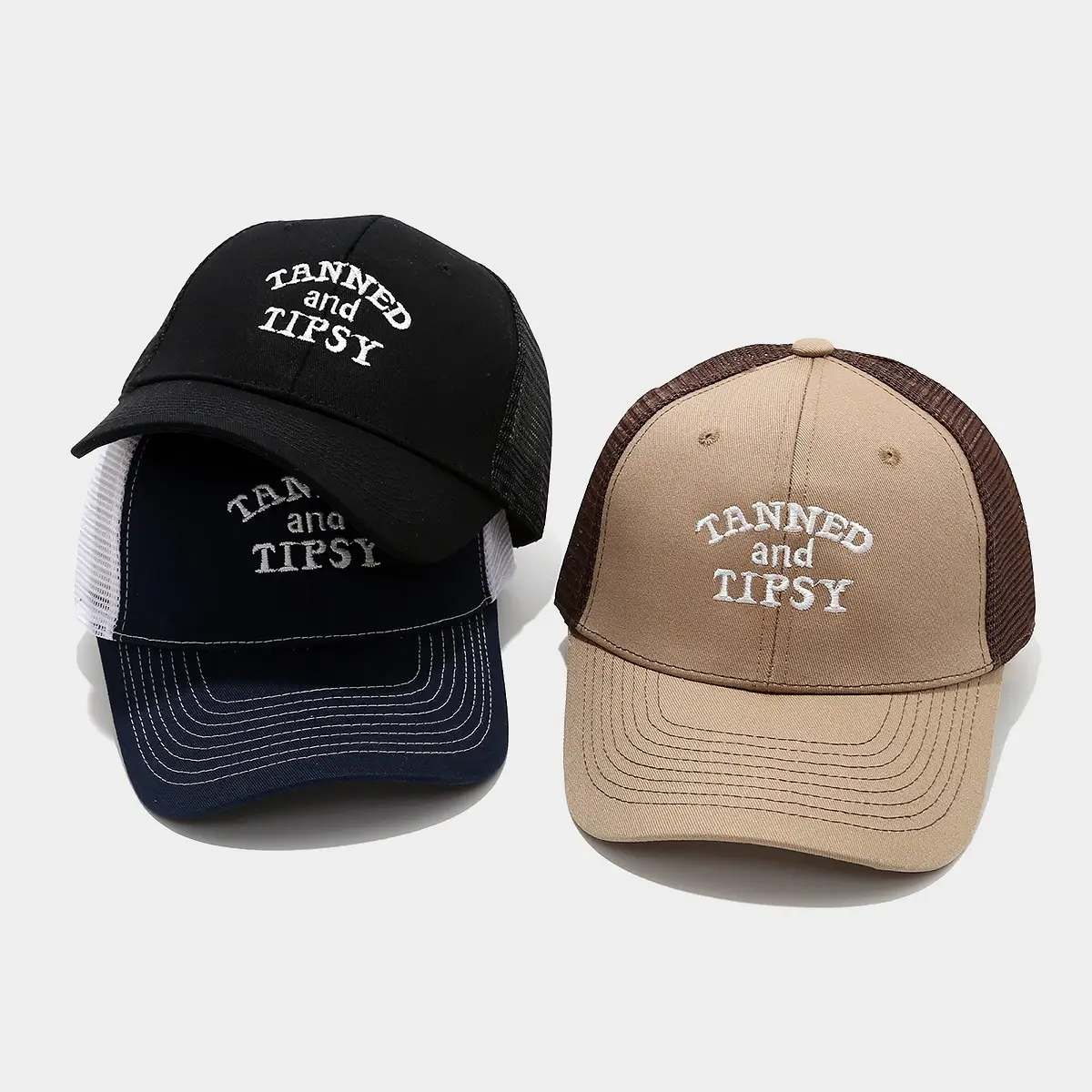 Tanned and Tipsy Mesh Cap Black - Image 9