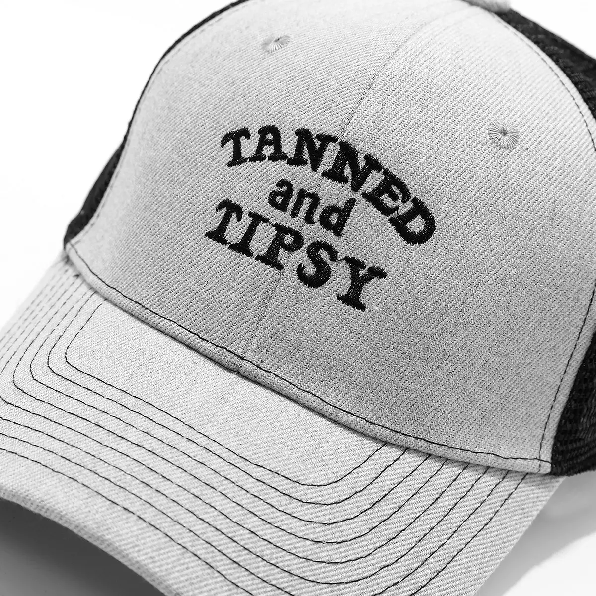Tanned and Tipsy Mesh Cap Black — feature 11