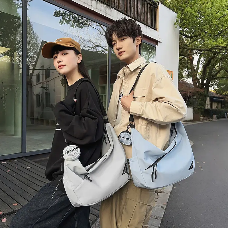 Men's Grey Crossbody Bag 2025 Casual Commuter Large Capacity - Image 7
