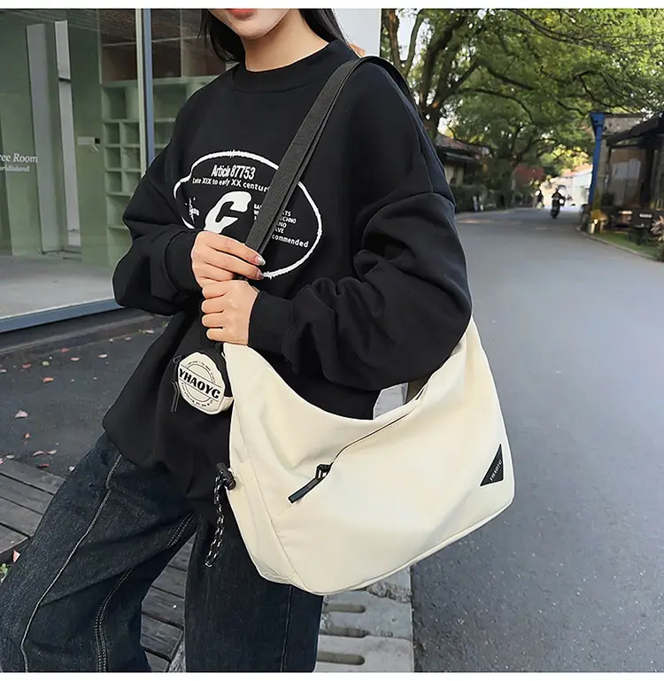 Men's Grey Crossbody Bag 2025 Casual Commuter Large Capacity — feature 11