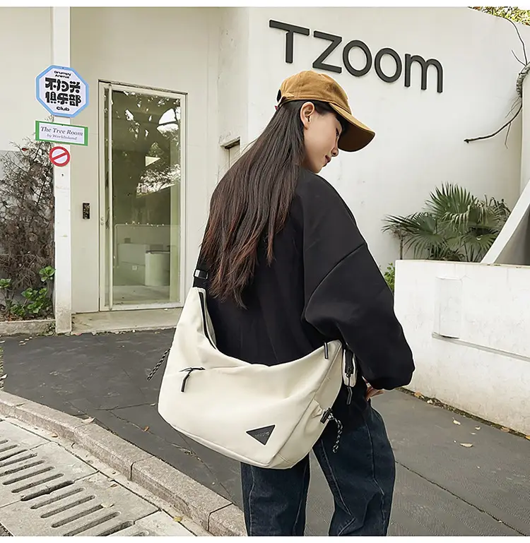 Men's Grey Crossbody Bag 2025 Casual Commuter Large Capacity — feature 12