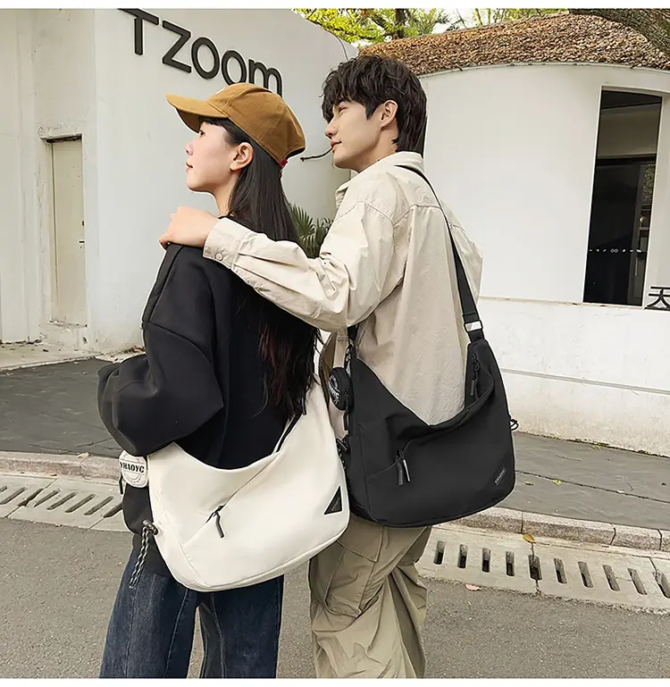 Men's Grey Crossbody Bag 2025 Casual Commuter Large Capacity — feature 13