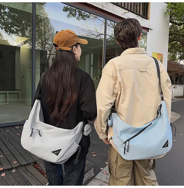 Men's Grey Crossbody Bag 2025 Casual Commuter Large Capacity — feature 17
