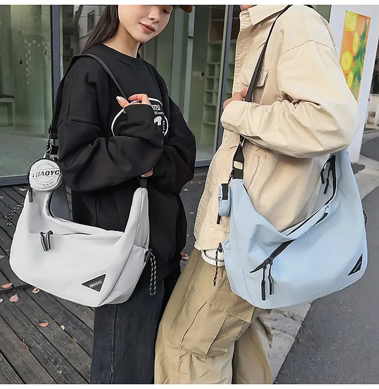 Men's Grey Crossbody Bag 2025 Casual Commuter Large Capacity — feature 18