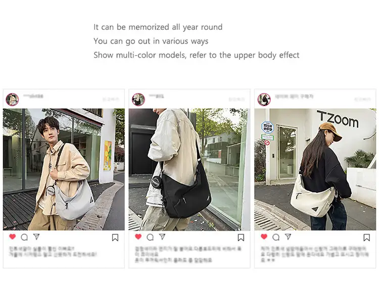 Men's Grey Crossbody Bag 2025 Casual Commuter Large Capacity — feature 2