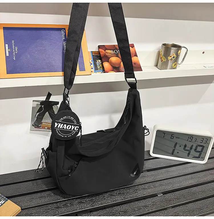 Men's Grey Crossbody Bag 2025 Casual Commuter Large Capacity — feature 26