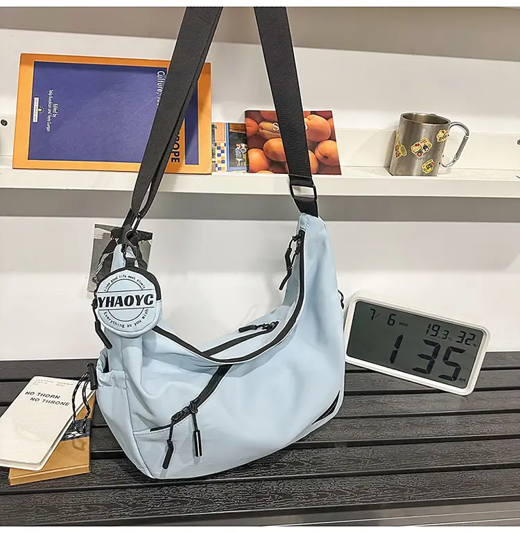 Men's Grey Crossbody Bag 2025 Casual Commuter Large Capacity — feature 27
