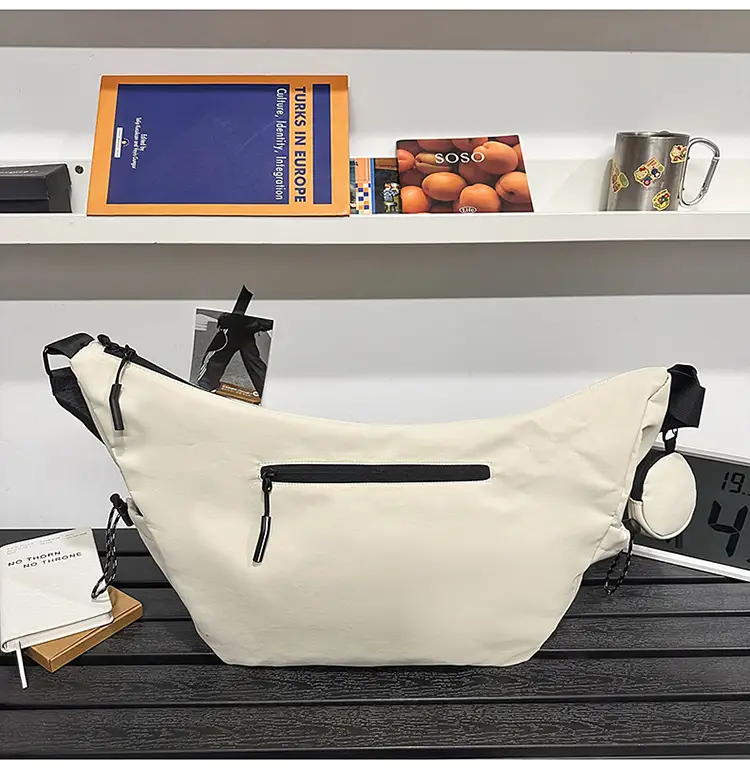 Men's Grey Crossbody Bag 2025 Casual Commuter Large Capacity — feature 34