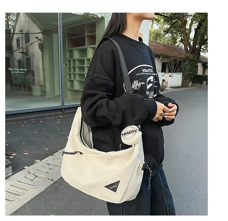 Men's Grey Crossbody Bag 2025 Casual Commuter Large Capacity — feature 7