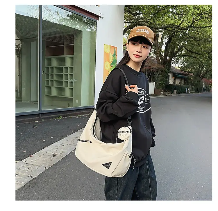 Men's Grey Crossbody Bag 2025 Casual Commuter Large Capacity — feature 8